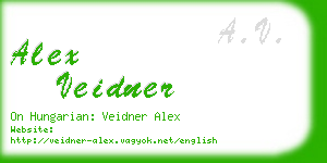 alex veidner business card